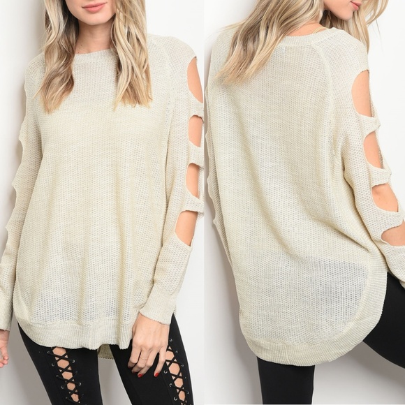 Very J Sweaters - Oatmeal Top {Very J}